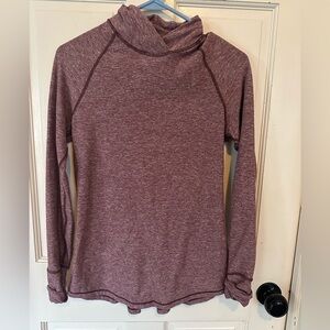 Lululemon BORDEAUX Warm‎ Your Core Long Sleeve Pull Over Top Jacket Sz 4 EUC